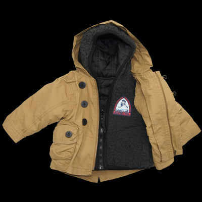 Boy's 4 In 1 Cozy Sherpa Hooded Microfiber Parka